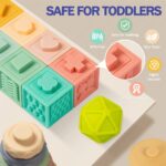 Baby Toys 6-12 Months,  Toy for Babies 6-12 Months, Incl ing Building Blocks & Soft Infant Teething Toys & Sensory Balls for Toddlers 0-3-6-9-12 Month - Image 2