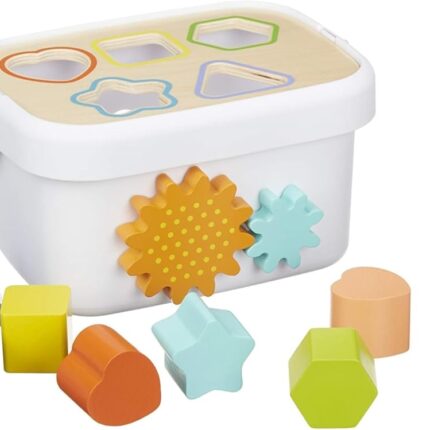 Wooden Shape Sorter and Rainbow er Classic Baby Toy Set-Sorting Play For Infants Age 12M+, Medium, Multicolor