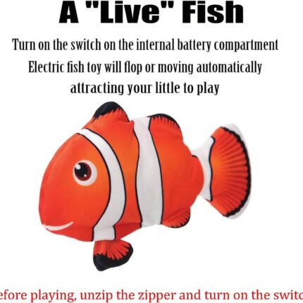 Electric Moving Fish Interactive Plush Toys