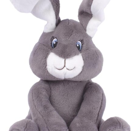 Bunny Stuffed Animal - Interactive Easter Bunny Plush w/Peek-a-Boo & Singing Songs - Easter Basket Stuffers for Toddlers - Baby Easter Gifts for Kids, Girls, Boys, Ages 0 & Up, Grey
