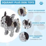 Dog Toys Plush Interactive Dog Toy with Crinkle Paper and Squeaker, Reduce Boredom and Anxiety, Cute Dog for Small Medium Large Dogs, Grey - Image 2