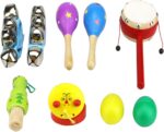 Toddler Musical Instruments, 9PCS Wooden Percussion Musical Instruments Toy Set for Kids Toddlers Preschool Educational Music Toys for Boys and Girls - Image 2