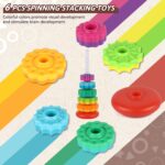 Baby Spinning ing Toys for Toddlers 1-3, Rainbow Ring er  Toys for Babies 6-12 Months, 1 2 3 One Year Old Girl Boy Christmas Birthday Gifts, Autism Sensory Learning Toy - Image 2