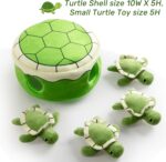 Squeaky Dog Toy, Interactive Plush Hide and Seek Dog Toys for Small Medium Sized Dogs and Non-Aggressive Chewers, Puppy Teeth Clean Chew Toys, Turtles - Image 2
