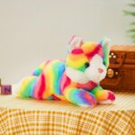 13" Light up Musical Rainbow Cat Stuffed Animal,LED Night Light Glowing Singing Snuggle Kitty Plush Toy Glow in The Dark,Christmas Birthday Gifts for Toddlers Kids Children - Image 2