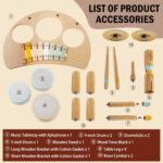 Toddlers Drum Set Toys for 1 Year Old Boy Girls,Baby Drum with Xylophone for Toddlers 1-3,Musical Instruments, Kids Wooden Montessori Toys, Christmas Birthday Gifts for Age 1 2 3+ - Image 2