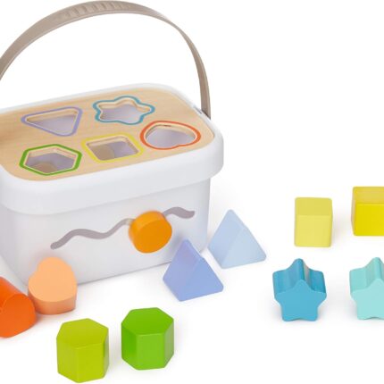 Wooden Shape Sorter and Rainbow er Classic Baby Toy Set-Sorting Play For Infants Age 12M+, Medium, Multicolor