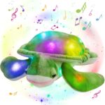 14'' Light up Musical Sea Turtle Stuffed Animal Ocean Life Soft Plush Toy Pillow with Lullabies LED Night Lights Singing Children's Day Birthday Gifts for Toddler Kids