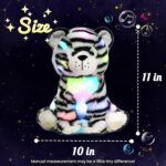 LED Musical Stuffed Tiger Lighting Up Singing Plush Toy Adjustable Volume Lullaby Animated Soothe Birthday Festival for Kids Boys Girls, 11'' - Image 2